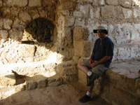 Relaxing in a Vault at Caesarea
